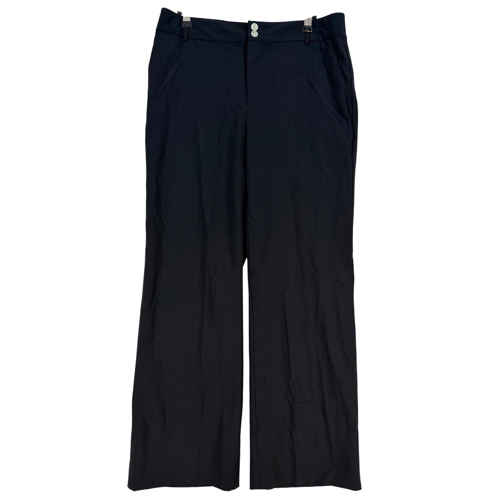 Lauren Ralph Lauren Womens Black Wool Blend Straight Leg Dress Pants •8• Career